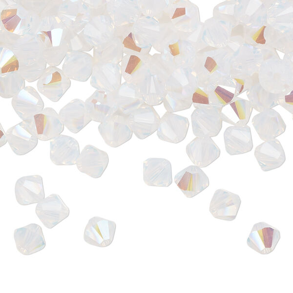 Bead 720pk white opal shimmer, Swarovski® 5mm XILION bicone 5328 image number 0