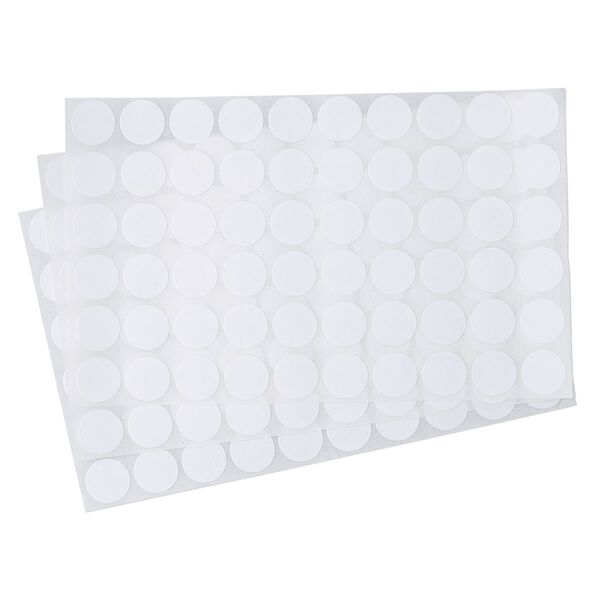 Adhesive label, paper, white, 1/2 inch round. Sold per pkg of 1,020. image number 0