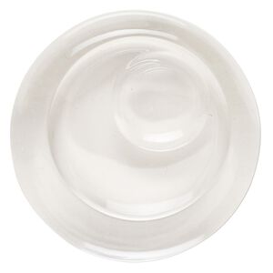 Component, glass, clear, 60mm round. Sold individually.