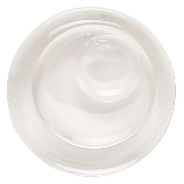 Component, glass, clear, 60mm round. Sold individually. image number 0