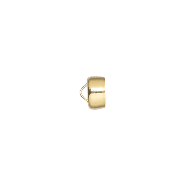 Clasp magnetic 1pkg12 gold-plated, 8.6x7.7mm barrel, brass Mag-Lok&reg; 1-strand image number 1