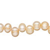 Freshwater pearl 1pkg1, top-drilled rice, 15.5-16 inch light orange 7x6mm-12x7mm cultured image number 0