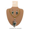 Necklace / earring card, flocked plastic, camel, 9-1/2 x 6-1/2 inches. Sold per pkg of 10. image number 1
