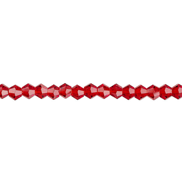 Bead 1pk transparent red, Celestial Crystal® 4mm bicone 15.5-16 inch image number 0