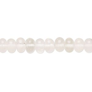 Ecru quartz 1pkg1, hand-cut rondelle bead natural 14 inch 6x4mm-7x5mm