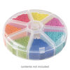Organizer, plastic, clear, 4-1/4 x 1-1/4 inch round with 7 compartments. Sold individually. image number 0