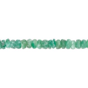 Emerald 1pkg1, hand-cut faceted rondelle bead 14 inch 3x1mm-5x3mm