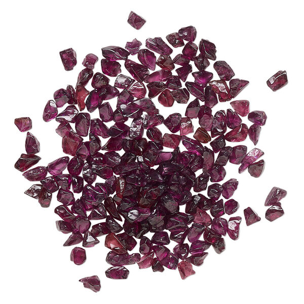 Inlay chip, rhodolite garnet (natural), mini undrilled chip, Mohs hardness 7 to 7-1/2. Sold per 1-ounce pkg. image number 0