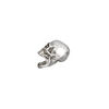 Bead, pewter (tin-based alloy), pkg/1, antique silver plate, 14x10mm skull. image number 1
