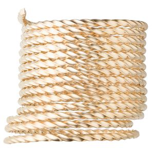 Wire, 12Kt gold-filled, full-hard, twisted square, 18 gauge. Sold per pkg of 5 feet.
