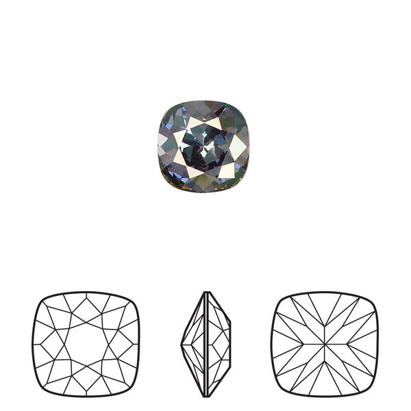 Fancy stone 1pk crystal iris mist foil back, Crystal Passions® 10mm cushion 4470 image number 0