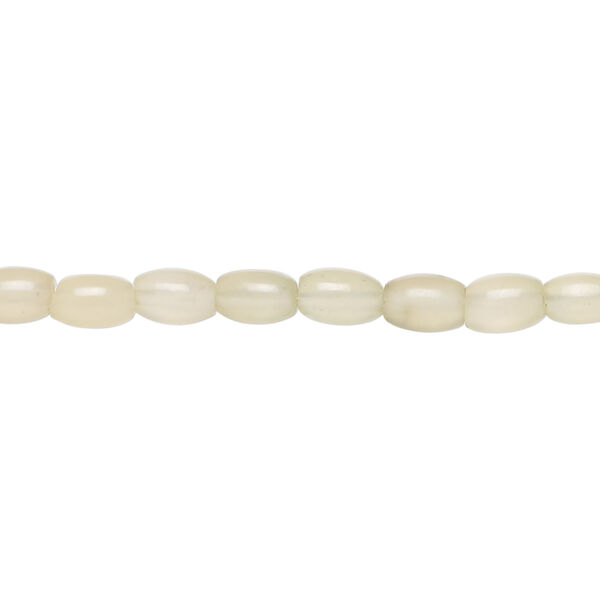 New "jade" 1pkg1, oval bead natural, 15 inch 5x4mm-6x5mm image number 0