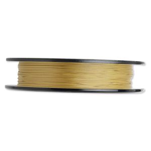 Beading wire, Tigertail™, nylon-coated stainless steel, gold, 3 strand, 0.012-inch diameter. Sold per 100-foot spool.