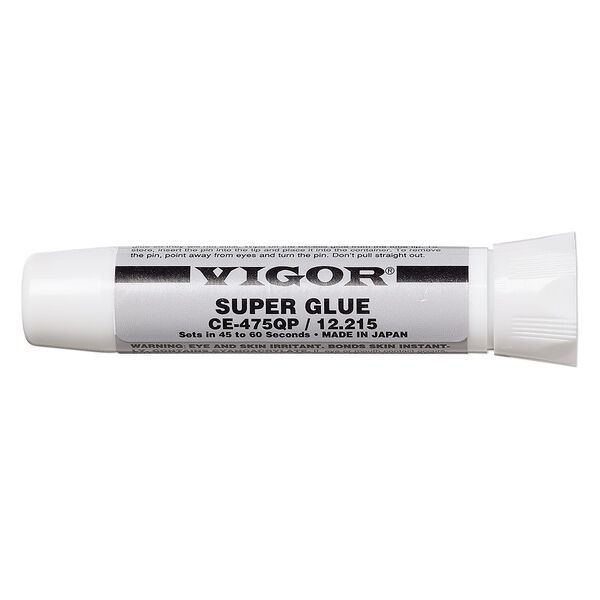 Adhesive, Vigor® Super Glue, glue, pkg/0.07 fluid ounce tube. image number 0
