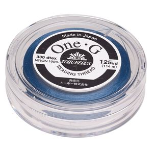 Thread, One-G™, nylon, pkg/125 yards, blue, size 0.