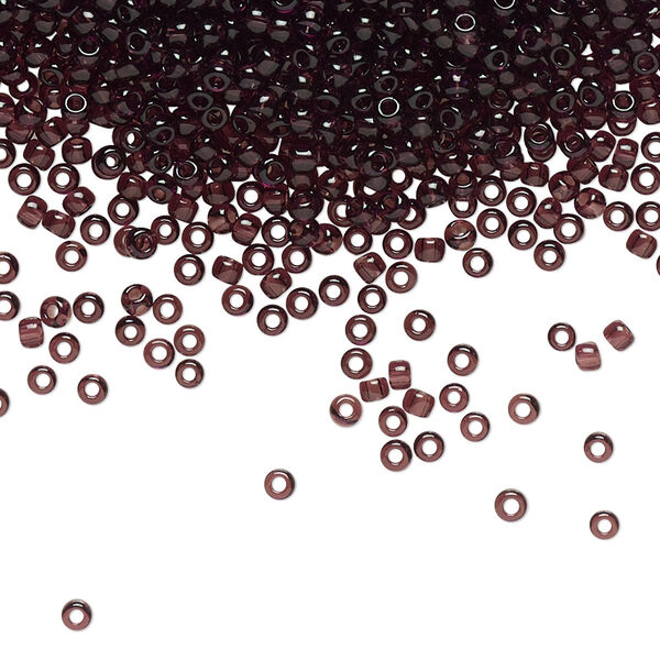 Seed bead, TOHO BEADS®, glass, pkg/7.5g, #11 round, transparent amethyst (TR-11-6C). image number 0