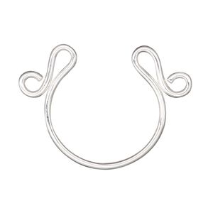 Charm holder, sterling silver, 36x26mm, 15 gauge. Sold individually.