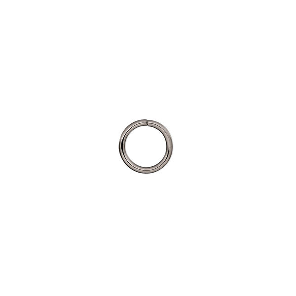 Jump ring, stainless steel, 8mm round, 6.2mm inside diameter, 18 gauge. Sold per pkg of 500. image number 0