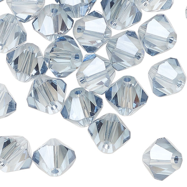 Bead 48pk translucent crystal silver night, Celestial Crystal&reg; 10mm bicone image number 0