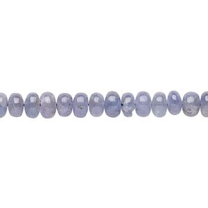 Tanzanite 1pkg1, hand-cut rondelle bead 8 inch 5x3mm-6x4mm
