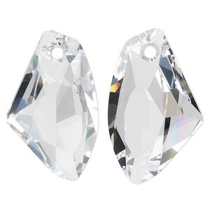 Focal 6pk crystal, Swarovski® 39x24mm pendant galactic vertical 6656