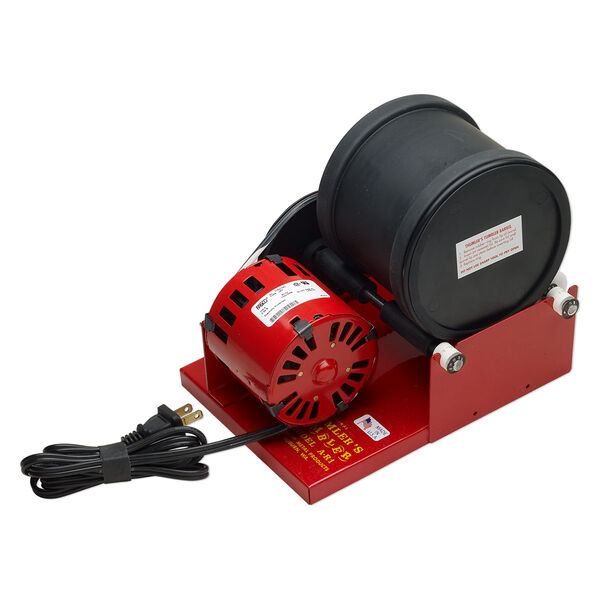 Thumler's Tumbler™, steel, pkg/1, red and black, 9x8 inches with 5x4-1/4 inch barrel. image number 0