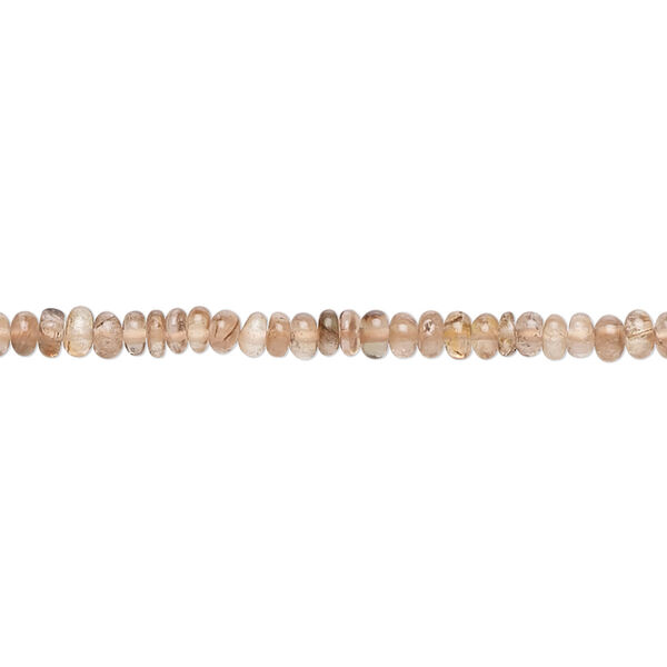 Bead, andalusite (natural), light, 3x1mm-3x2mm hand-cut rondelle with 0.4-1.4mm hole, B grade, Mohs hardness 7 to 7-1/2. Sold per 13-inch strand, approximately 180 beads. image number 0