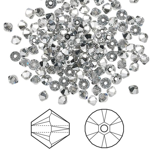 Bead 144pk crystal CAL, Crystal Passions® 3mm bicone 5328 image number 0