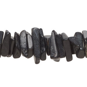 Blackstone 1pkg1, matte chip bead, 15 inch medium to large