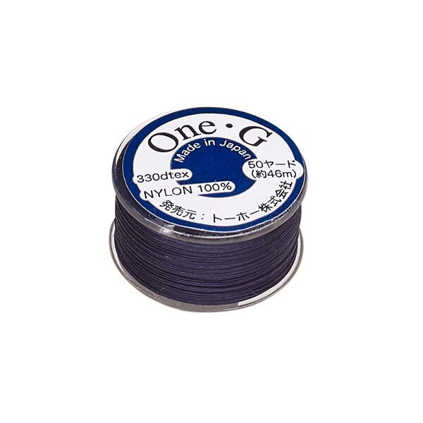 Thread, One-G™, nylon, pkg/50 yards, navy, size 0. image number 0