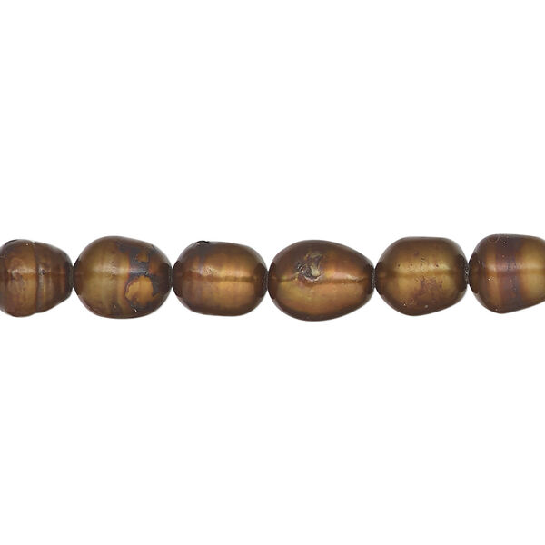 Pearl 1pkg1 freshwater, rice copper, 15 inch 5-7mm cultured image number 0