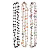 Necklace mix, acrylic / glass / Chinese crystal / silver-finished steel, multicolored, mixed size and shape, 50-inch continuous loop. Sold per pkg of 3. image number 0