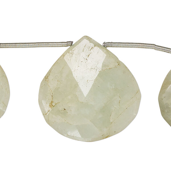 Aquamarine 1pkg6, hand-cut top-drilled faceted puffed teardrop bead graduated 22x21mm-28x26mm image number 0