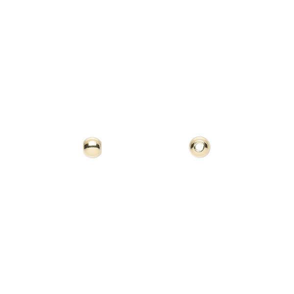 Bead, 14Kt gold, 3mm seamless round. Sold per pkg of 20. image number 0