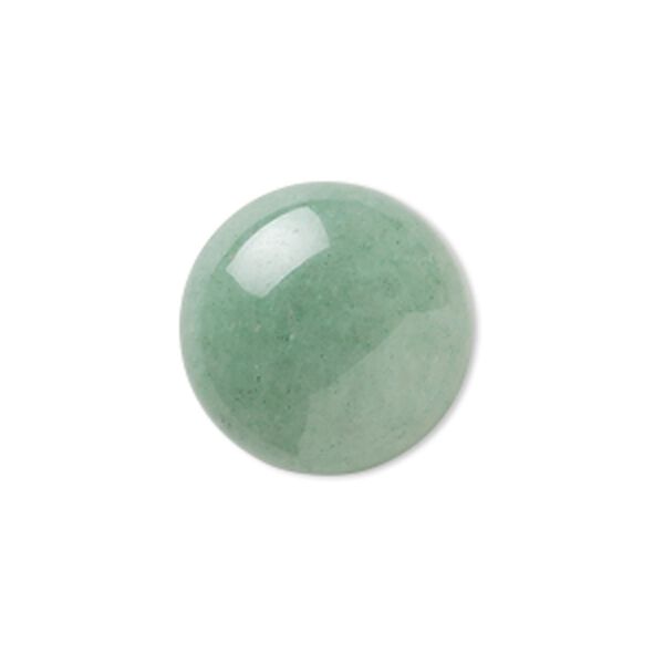 Green aventurine 1pkg4, calibrated round cab natural 14mm image number 0