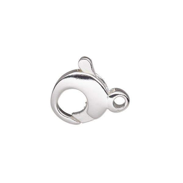 Clasp, lobster claw, sterling silver, 11.5mm round. Sold individually. image number 0