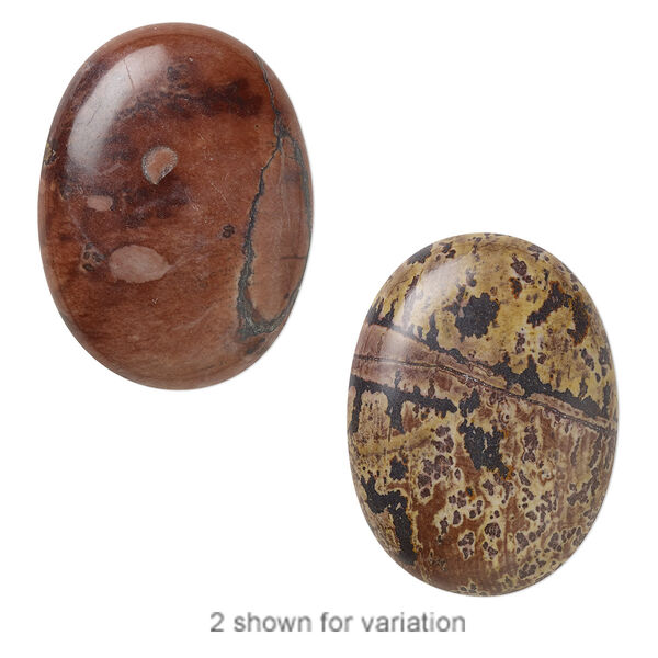 Cabochon, Crazy Horse™ stone (coated), 40x30mm calibrated oval, B grade, Mohs hardness 3-1/2 to 4. Sold individually. image number 0
