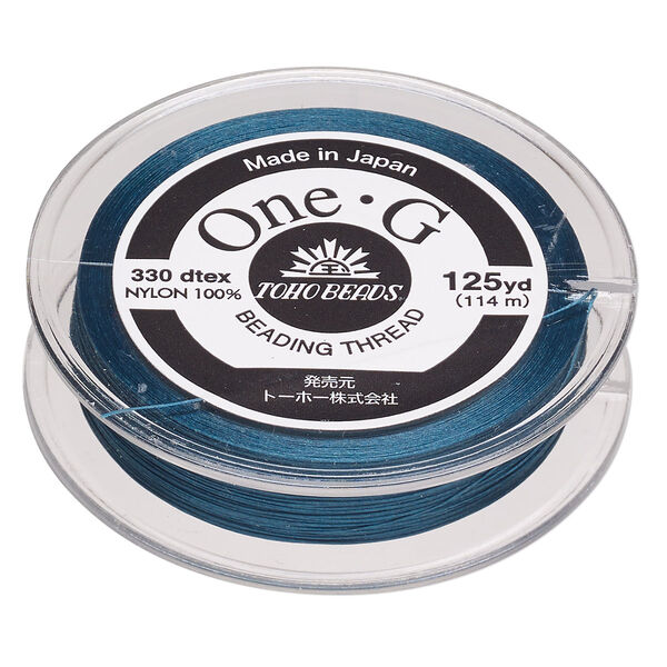 Thread, One-G™, nylon, pkg/125 yards, deep green, size 0. image number 0