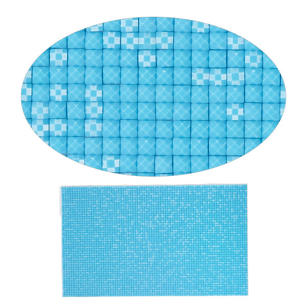 Adhesive sheet, My Style Deco Art™, resin, light blue, 8 x 4-3/4 inch rectangle, 1.8mm thick. Sold individually. image number 0