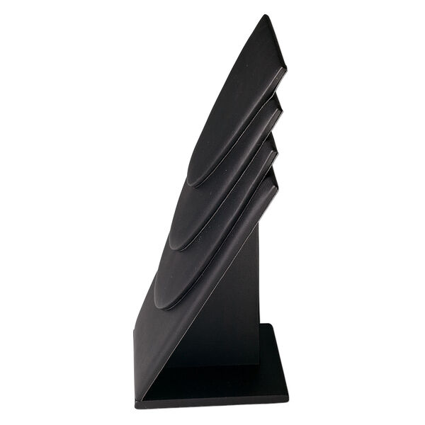 Display, leatherette, black, 3-tier, 9 x 8-1/2 x 4-1/2 inches. Sold individually. image number 1
