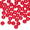 Bead 1pkg60 Czech glass druk, opaque red, 6mm round. image number 0