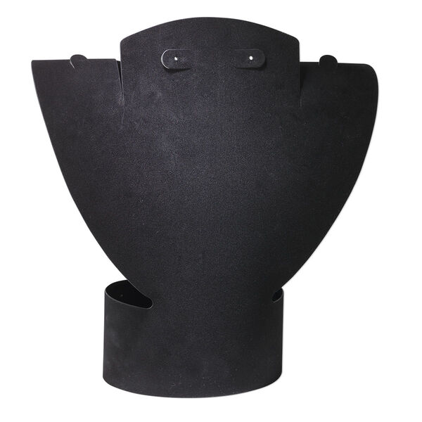 Display, foldable, necklace and earring, acrylic, flocked black, 10-1/4 x 9-1/4 x 3-3/4 inches assembled. Sold individually. image number 0