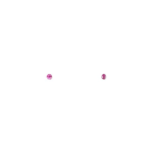 Ruby 1pkg2, hand-cut faceted round gem 1.5mm image number 0