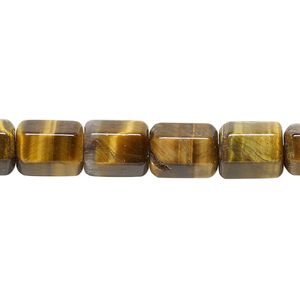 Tigereye 1pkg1, faceted tube bead natural 15.5-16 inch 10x7mm