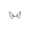 Bead, pewter (tin-based alloy), pkg/1, antique silver plate, 17.5x11mm open wing. image number 0