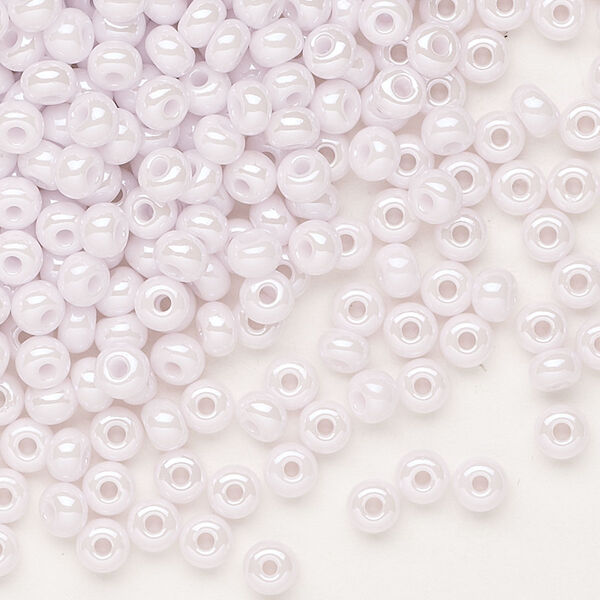 Seed bead, Preciosa Ornela Czech glass, pkg/50g, #6 rocaille, opaque luster pink, (78420). image number 0