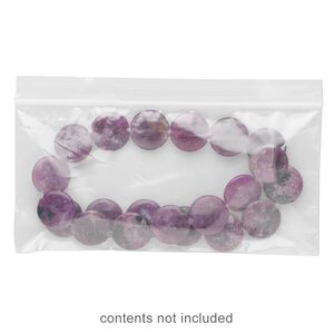 Bag, Tite-Lip™, plastic, clear, 6x3-inch side zip. Sold per pkg of 100.