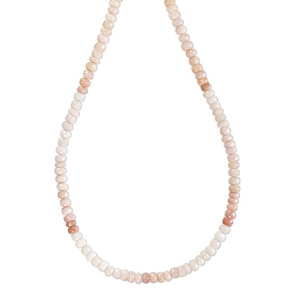 Bead 1pkg1 Peruvian pink opal, 6x3mm-6x5mm hand-cut faceted rondelle B+ grade, 15.5-16 inch natural shaded image number 2
