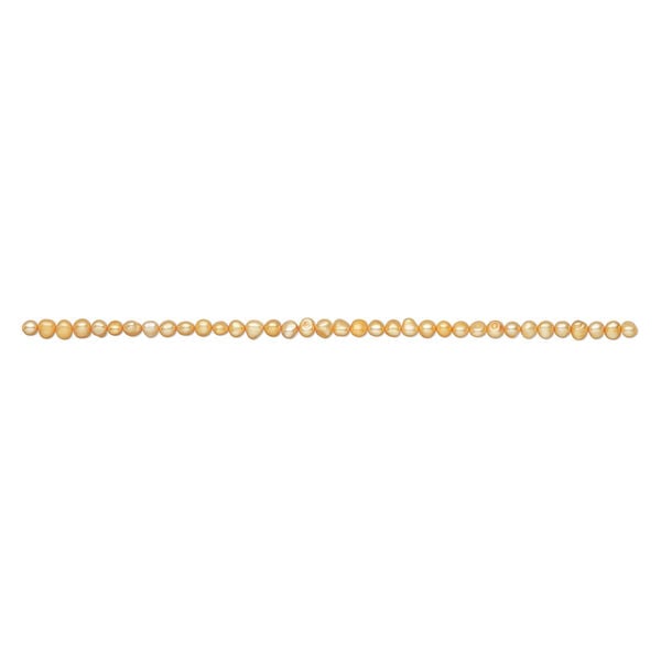 Freshwater pearl 1pkg1, semi-round, 15.5-16 inch marigold 6-8mm cultured image number 1