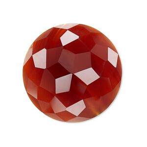 Carnelian 1pkg1, calibrated cube-cut round cab 30mm